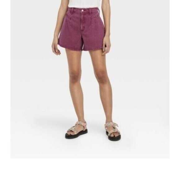 Universal Thread Pants - Universal Thread Women's Purple A-Line Vintage Stretch Midi Shorts